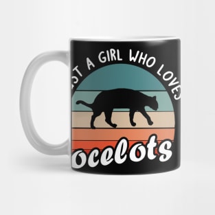 Girl cute ocelot fan saying animal women Mug